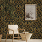 Sunnyside Up Mustard  and Midnight - Wallpaper Inn 