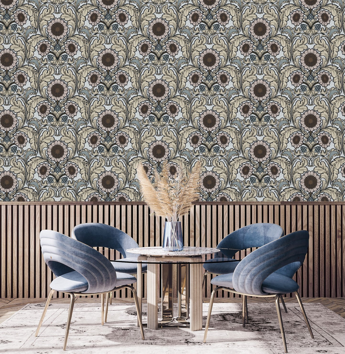 Sunnyside Up Light Blue - Wallpaper Inn 