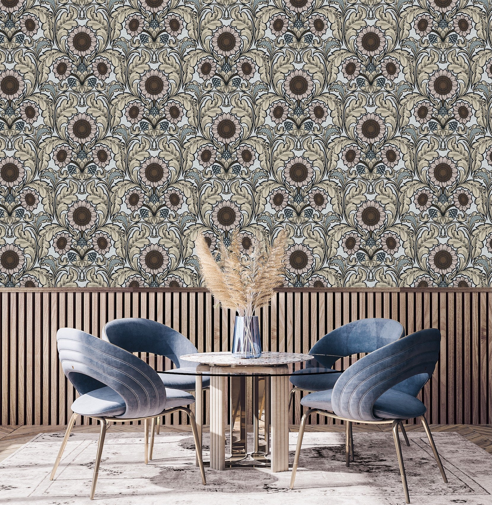 Sunnyside Up Light Blue - Wallpaper Inn 