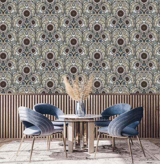 Sunnyside Up Light Blue - Wallpaper Inn 