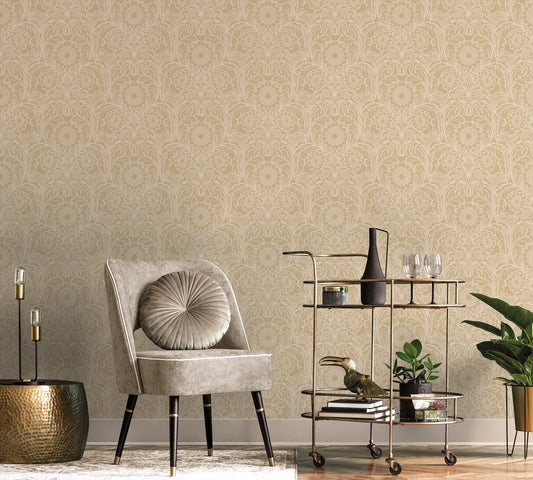 Sunnyside Up Beige - Wallpaper Inn 