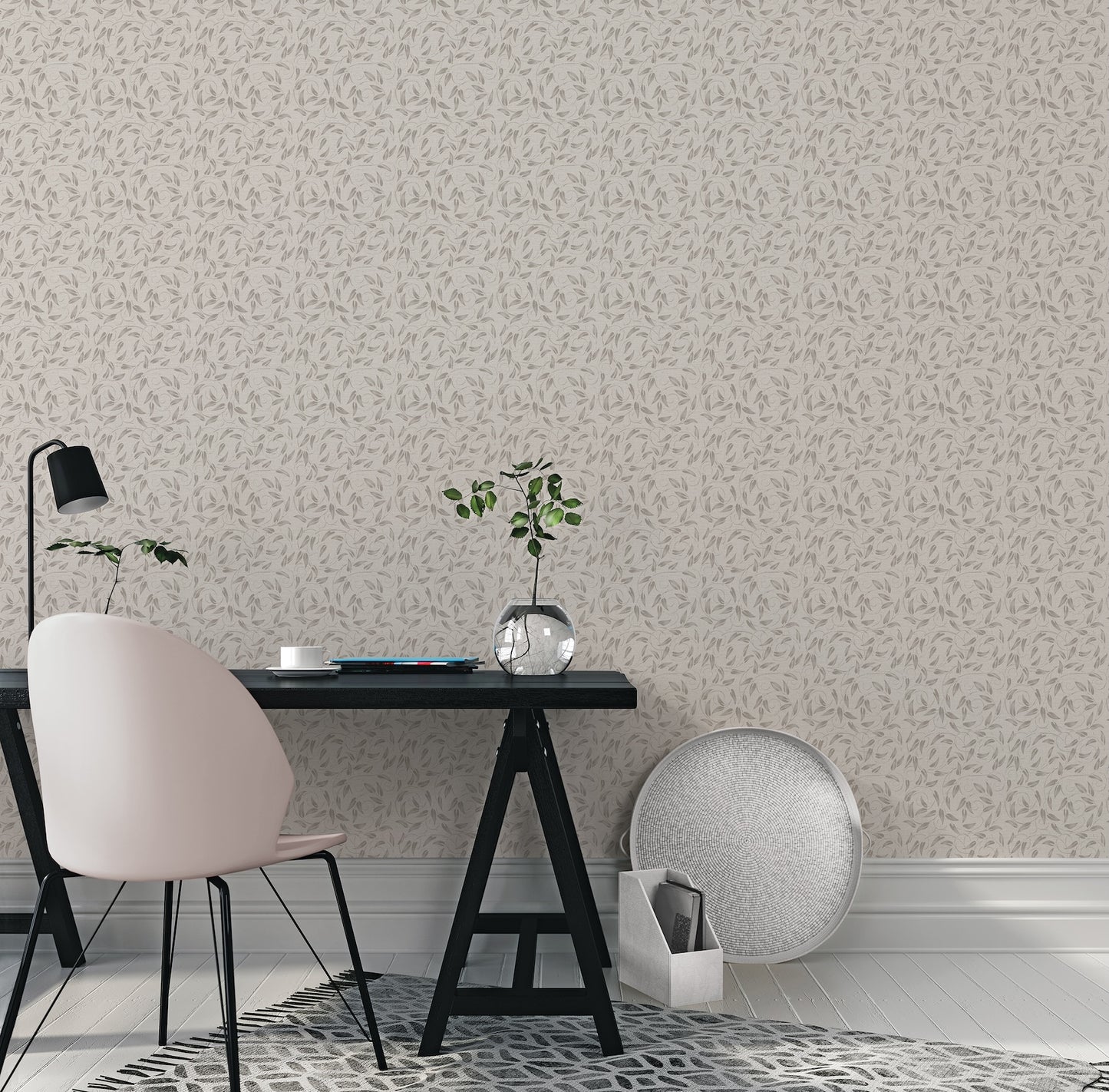 Tit Willow Light Taupe - Wallpaper Inn 