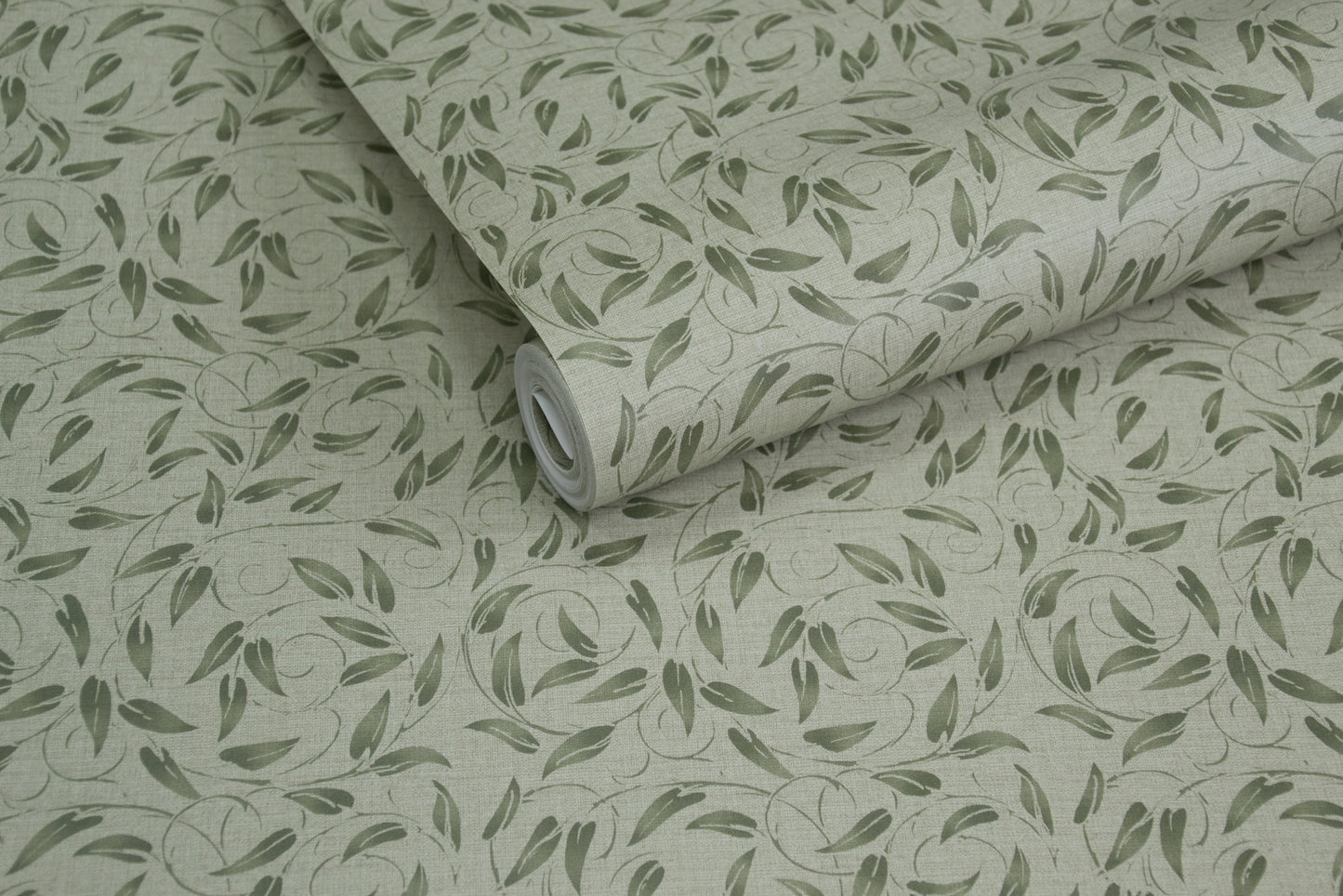 Tit Willow Green on Green - Wallpaper Inn 