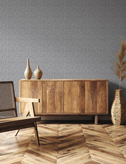 Tit Willow Grey on Grey - Wallpaper Inn 