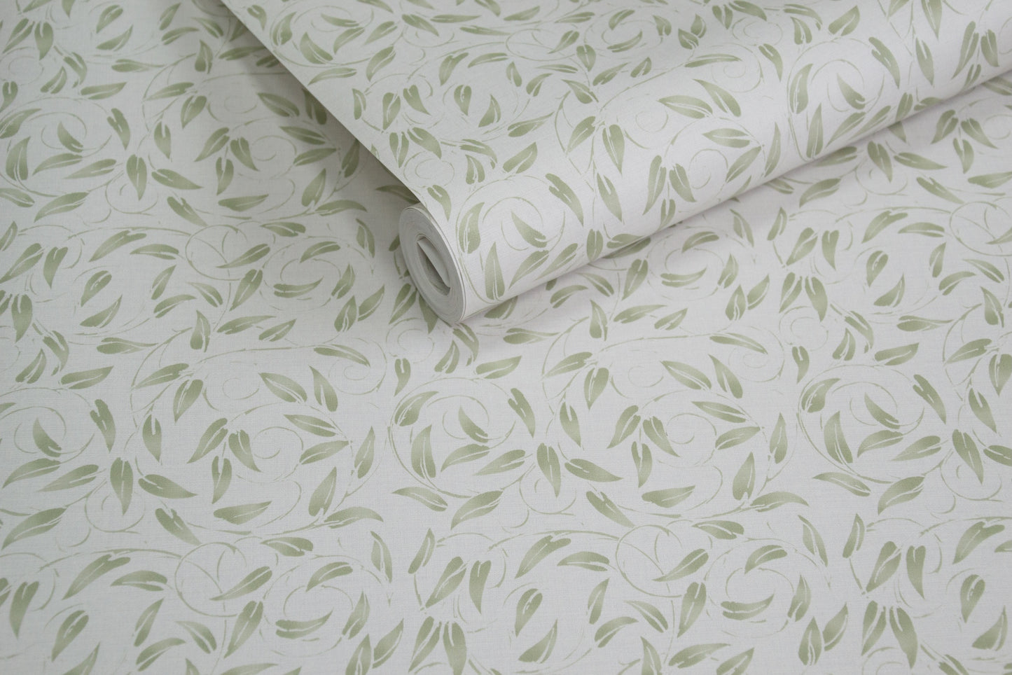 Tit Willow Sage on Grey - Wallpaper Inn 