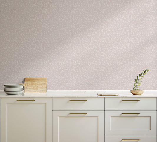 Tit Willow Dusty Pink - Wallpaper Inn 