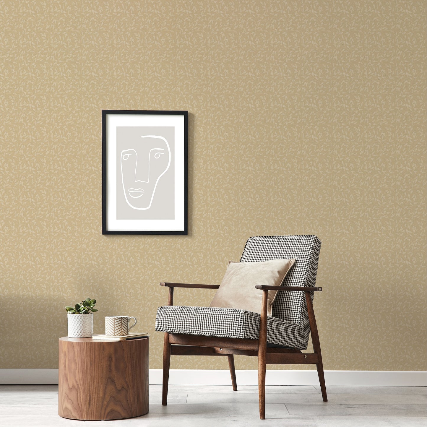 Tit Willow Ochre - Wallpaper Inn 