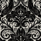 Damask Sauvage Black - Wallpaper Inn 