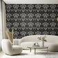 Damask Sauvage Black - Wallpaper Inn 