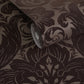 Damask Sauvage Chocolate - Wallpaper Inn 