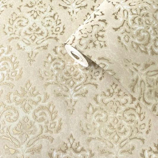 Modern Damask Mottled Wallpaper Wallpaper Inn