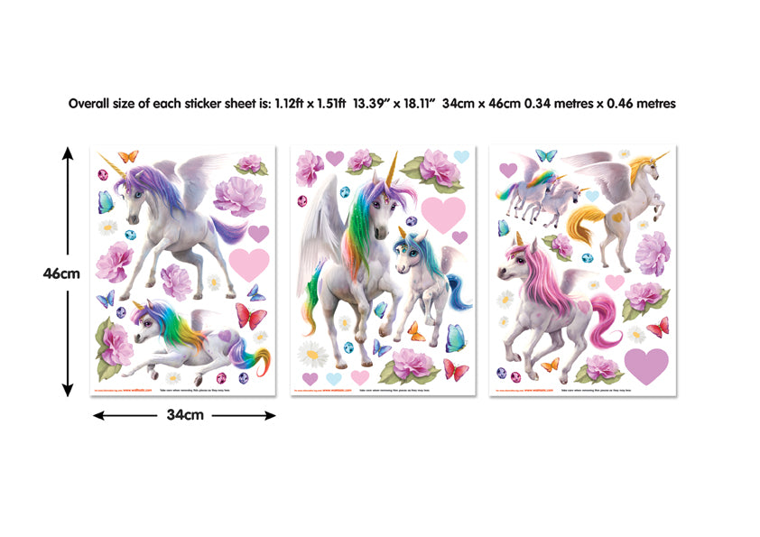 Magical Unicorn Stickers Wallpaper Inn