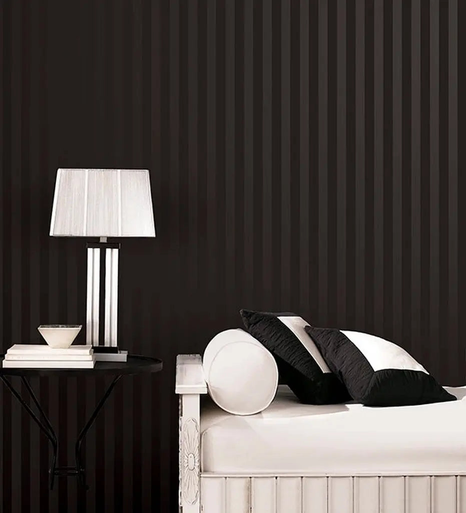 Black on Black Stripe wallpaper Wallpaper Inn