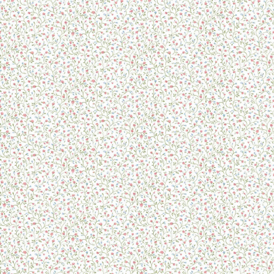 Rose Bud Pink & Green Wallpaper Inn