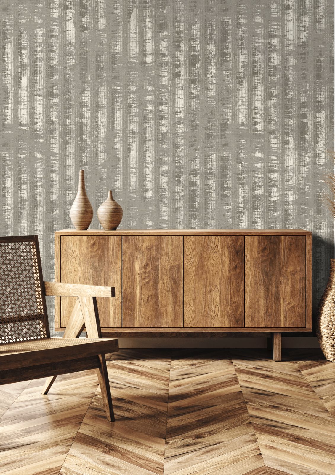 Concrete Industrial Taupe Wallpaper