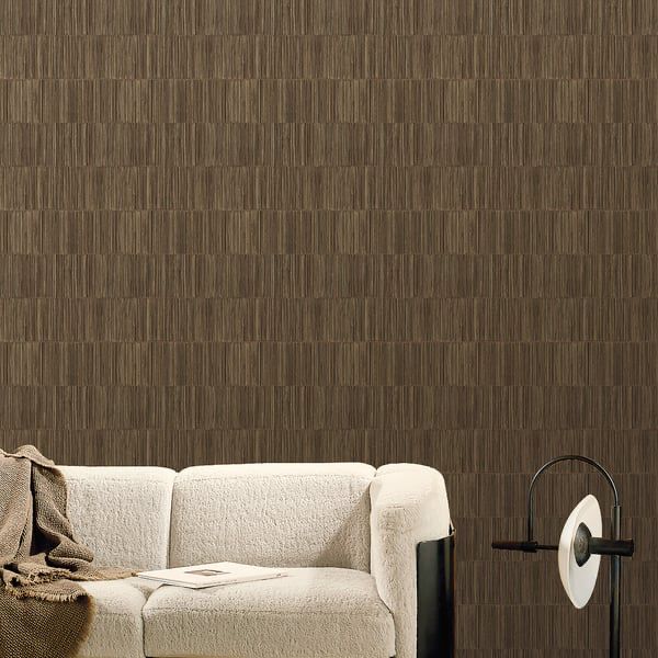 Bamboo Stripe Wallpaper  Bronze / Brown