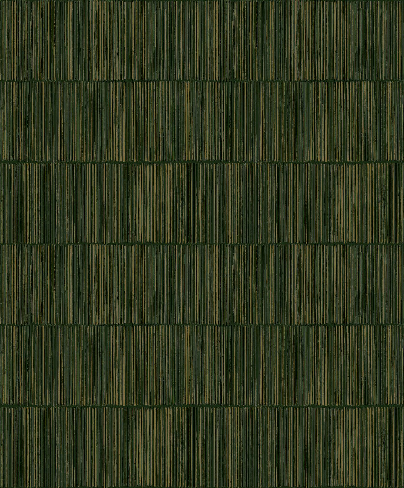 Bamboo Stripe Wallpaper Forest Green