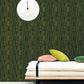 Bamboo Stripe Wallpaper Forest Green