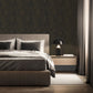 Bamboo Stripe Wallpaper Charcoal / Gold