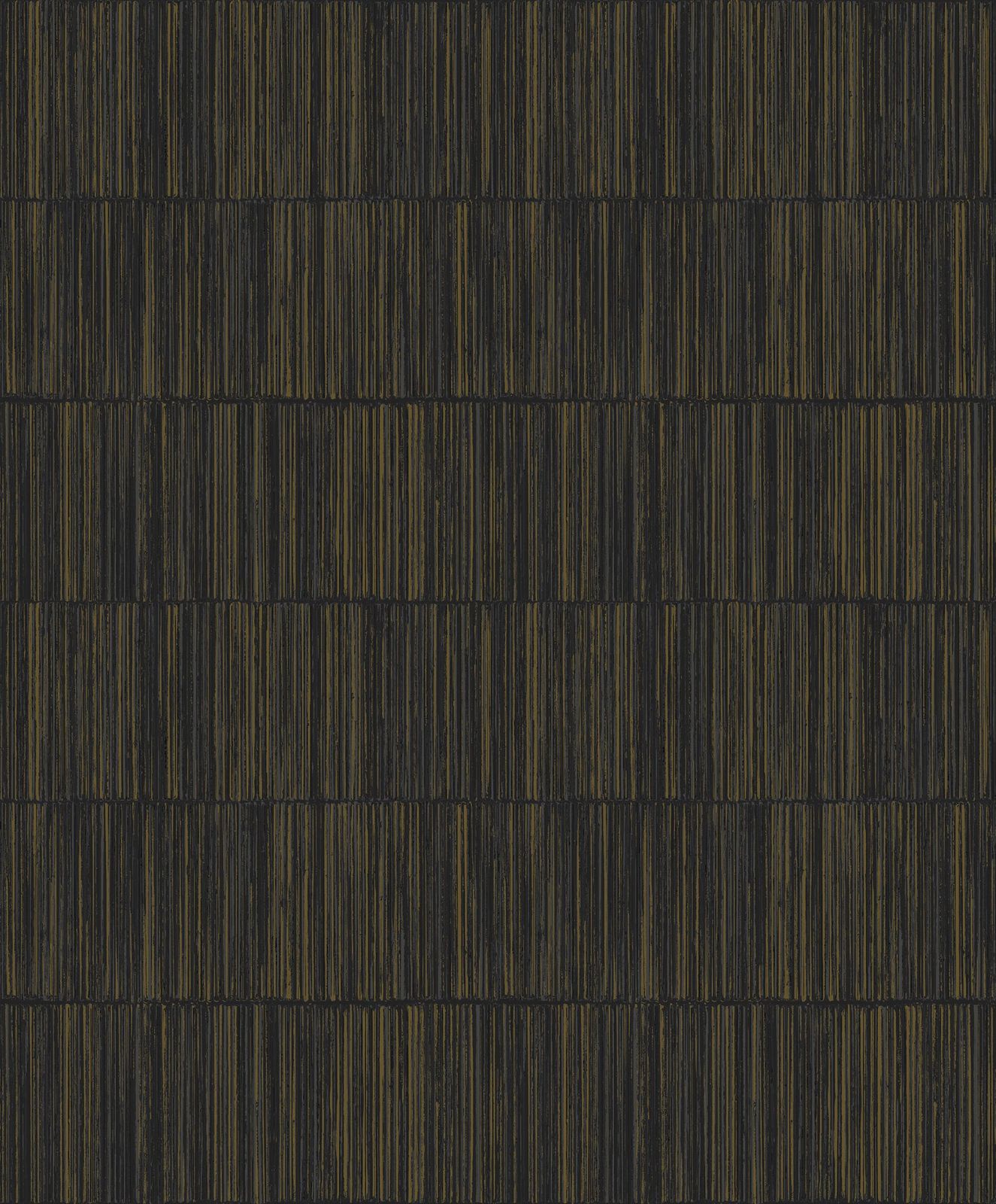 Bamboo Stripe Wallpaper Charcoal / Gold