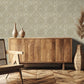 Modern Damask Mottled Wallpaper Gold/ Dark Brown - Wallpaper Inn 