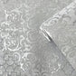 Damask Mottled Wallpaper Silver Grey