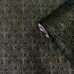 Fan Geometric Wallpaper Gold/Green