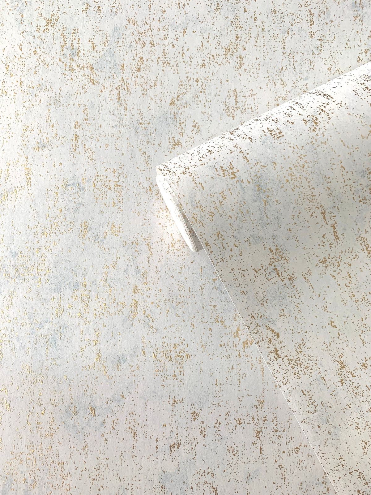 Speck Industrial Mottled Wallpaper Gold/Pale Blue (Copy)