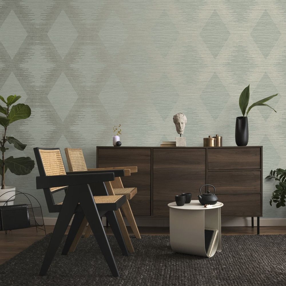 Serenity Geo Wallpaper Sage