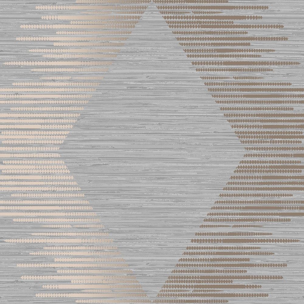 Serenity Geo Wallpaper Grey/Rose Gold