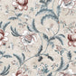 Tapestry Floral Wallpaper Vermillion Blue - Wallpaper Inn 