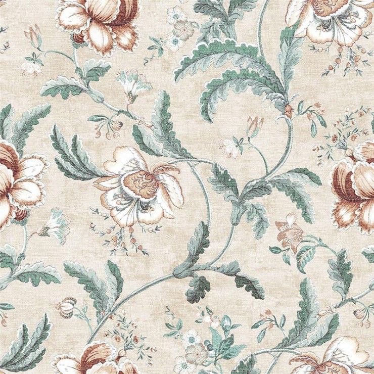 Tapestry Floral Wallpaper Natural Spice Green