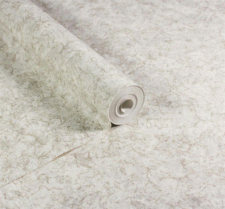Textured Marble Ivory / Champagne - Wallpaper Inn 