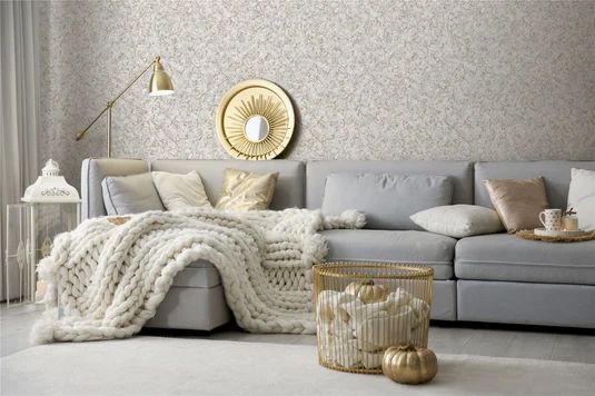 Textured Marble Grey / Gold - Wallpaper Inn 