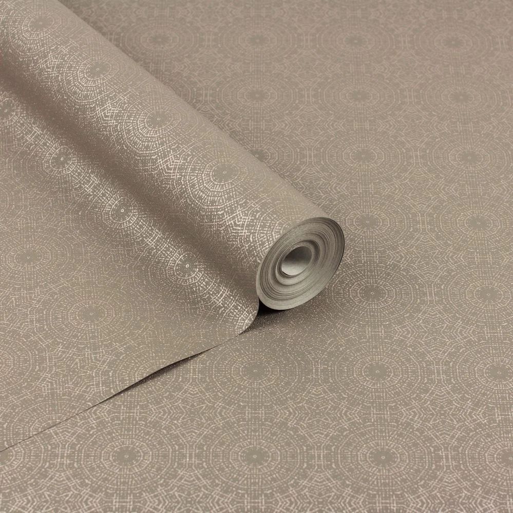 Symmetrical Chic Wallpaper Slate & Silver