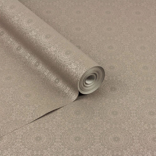 Symmetrical Chic Wallpaper Slate & Silver - Wallpaper Inn 