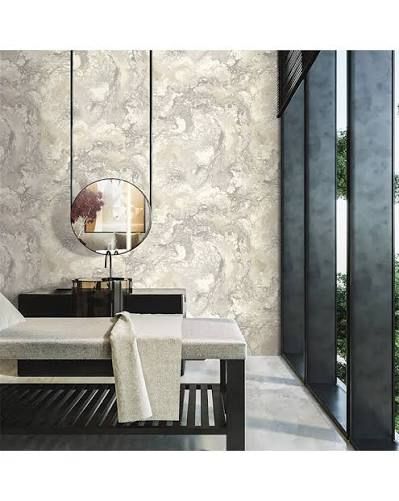 Carrara Marble Effect Wallpaper White & Grey