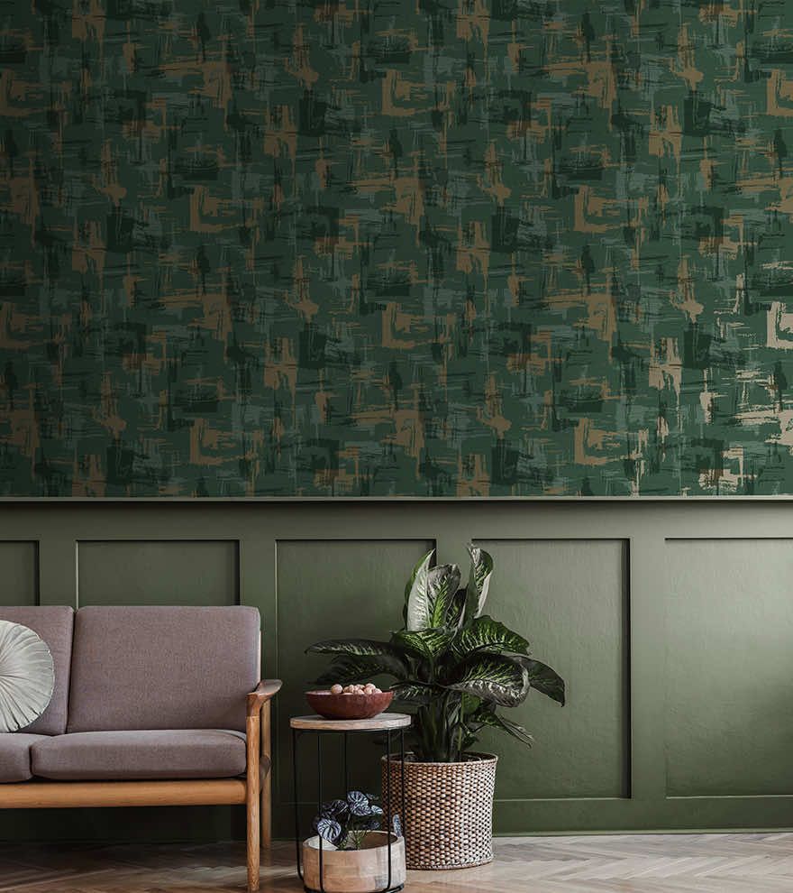 Eleanora Geo Wallpaper Green