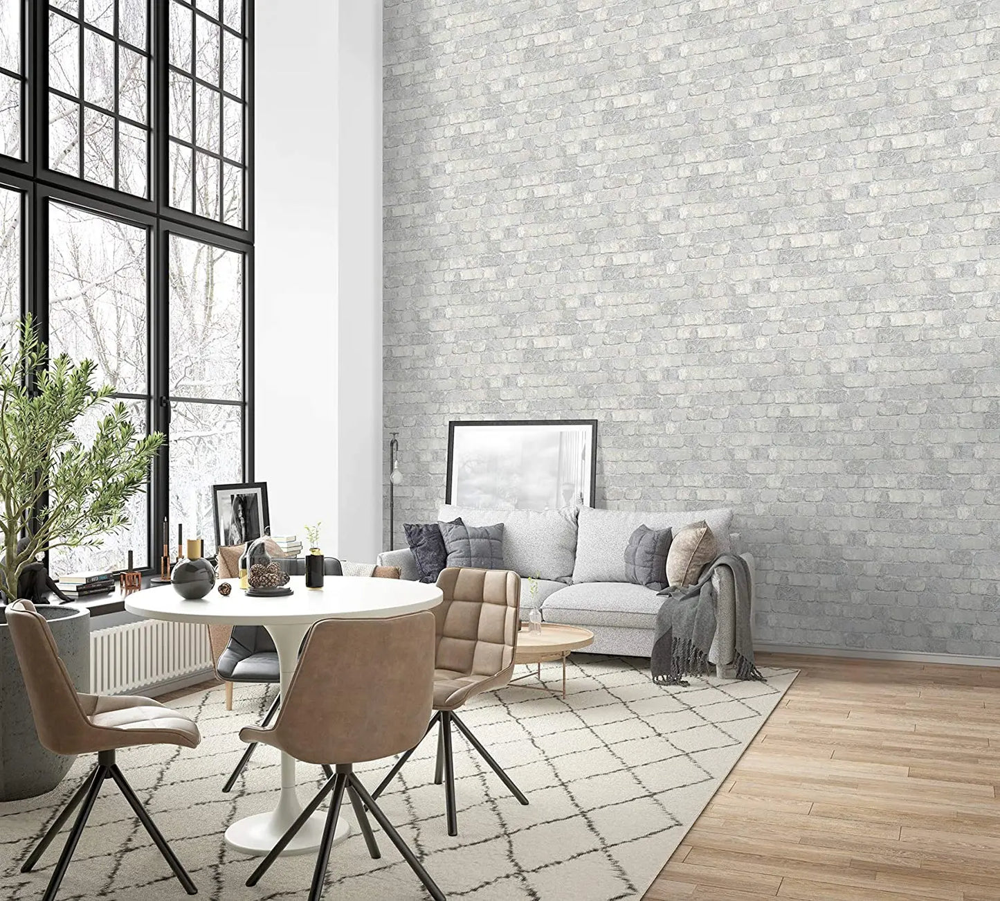 Princess Street Grey Brick Wallpaper Wallpaper Inn