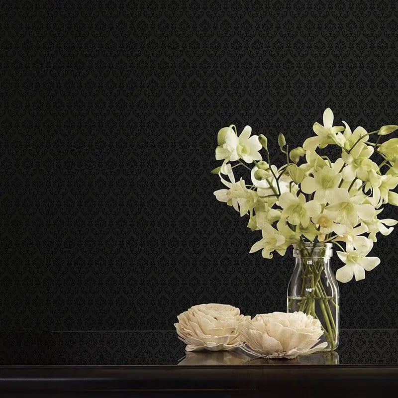 Small Damask Silk Wallpaper Wallpaper Inn