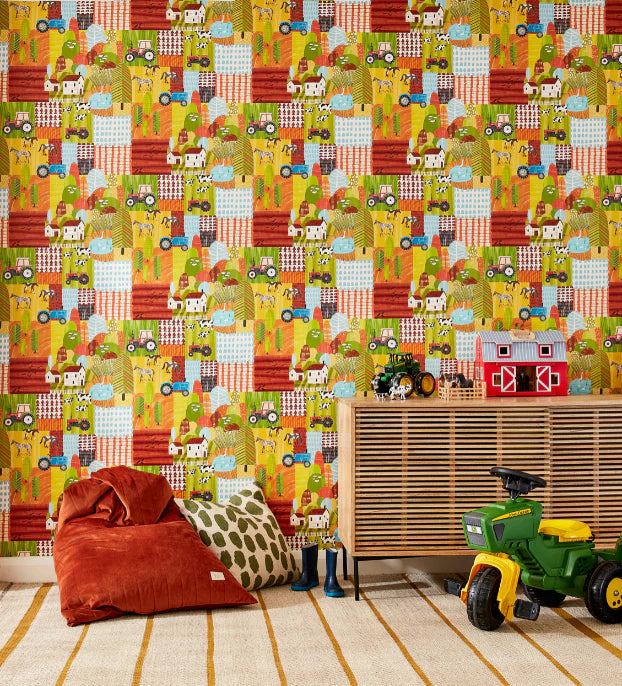 Down on the Farm Orange Crush Wallpaper