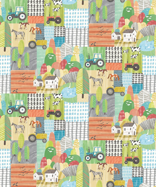 Down on the Farm Sherbet Wallpaper