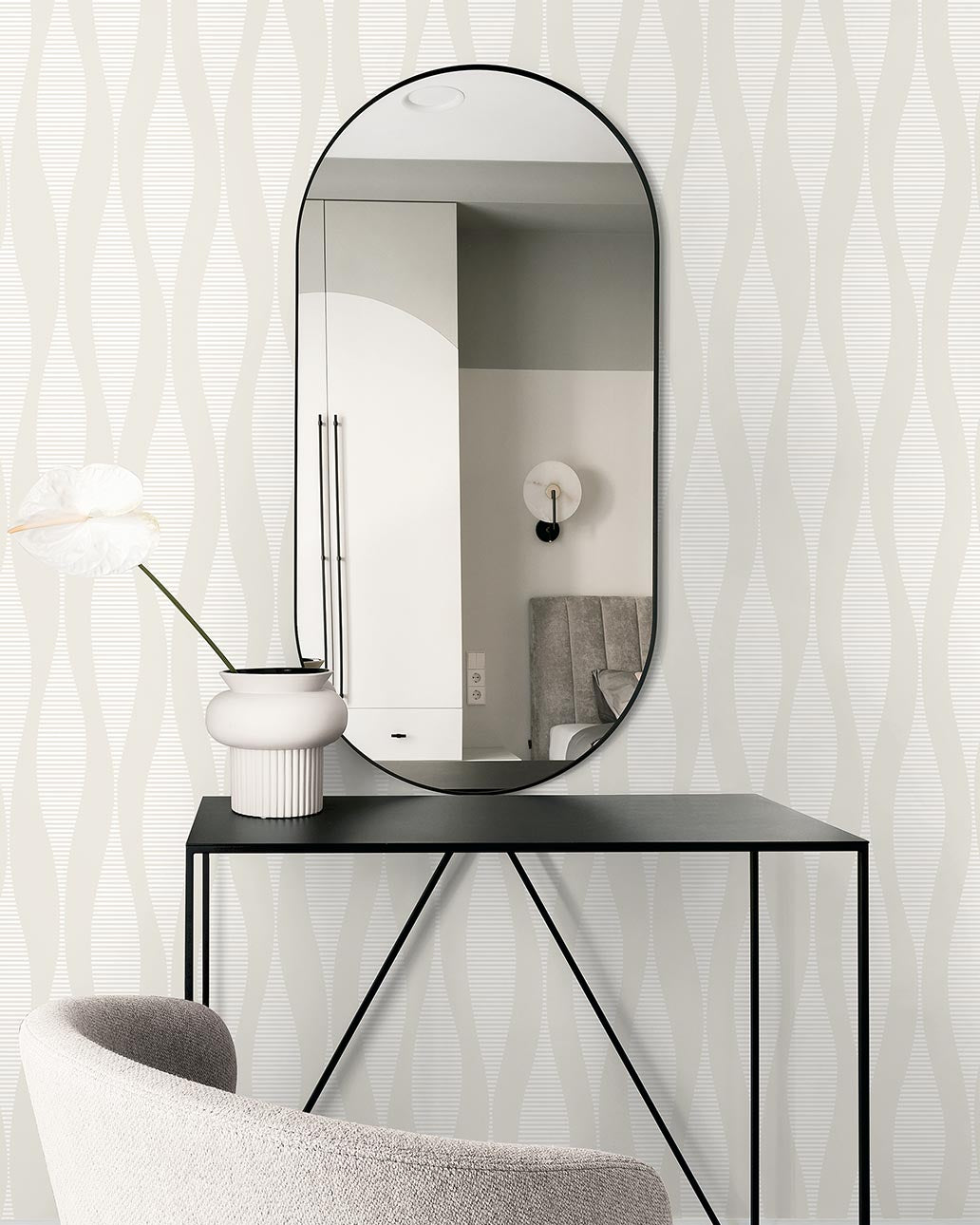 Harmony Oyster Wallpaper