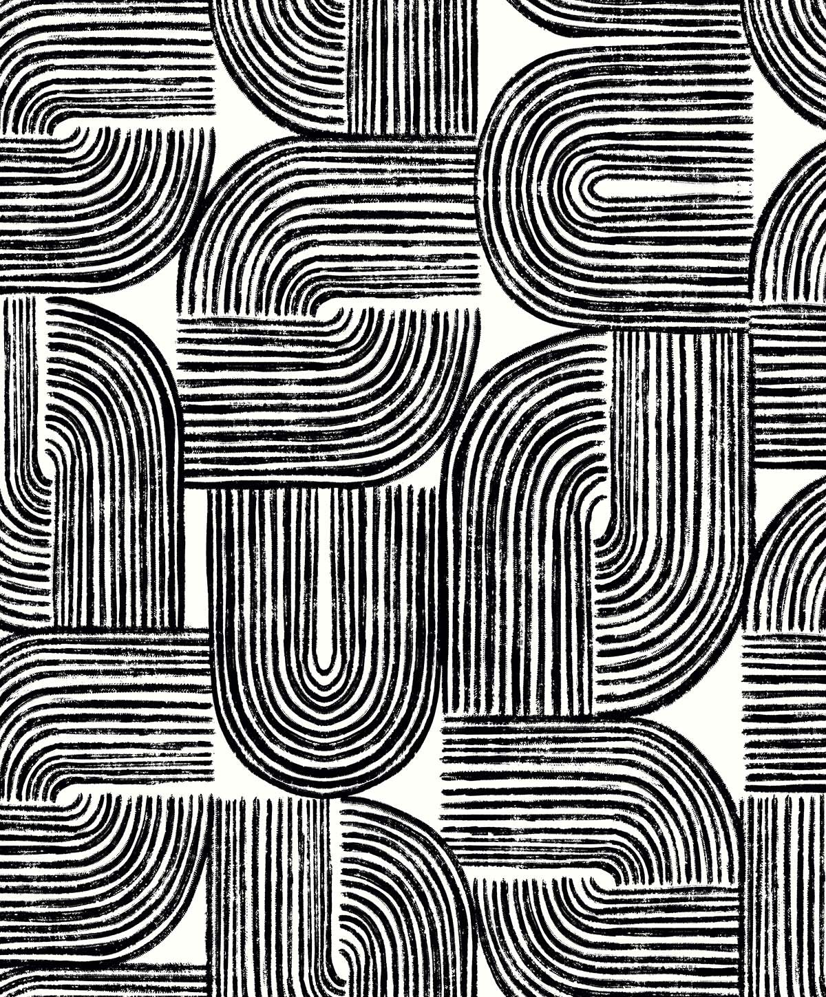 Black and white geometric pattern on a textured background