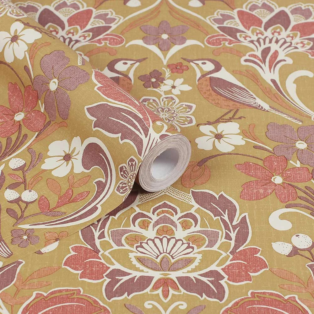 Folk Floral Wallpaper - Wallpaper Inn 