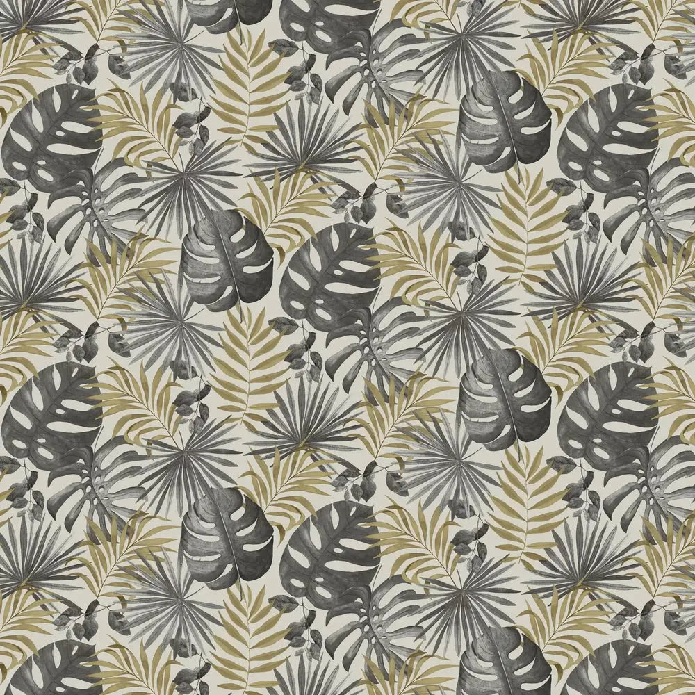 Jungle Wall Black& Gold Wallpaper Wallpaper Inn