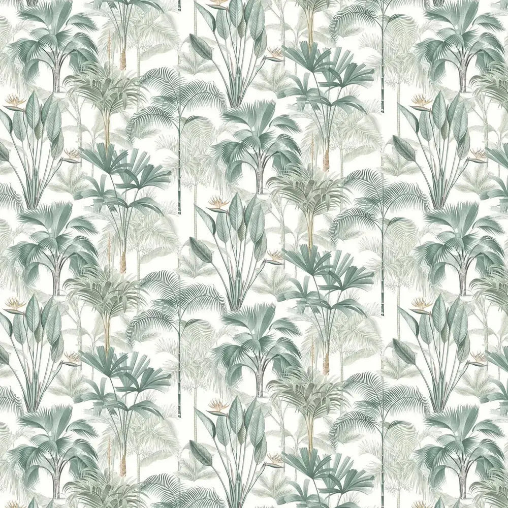 King Palm Green Wallpaper Wallpaper Inn