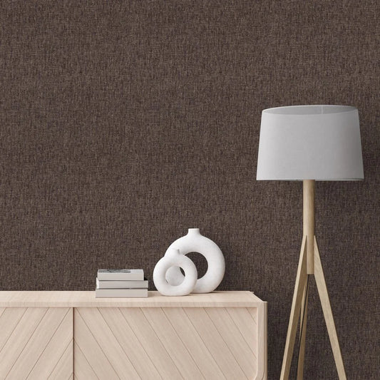 Urban Weave Wallpaper Chocolate Brown