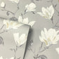 Lilly Floral Natural Wallpaper