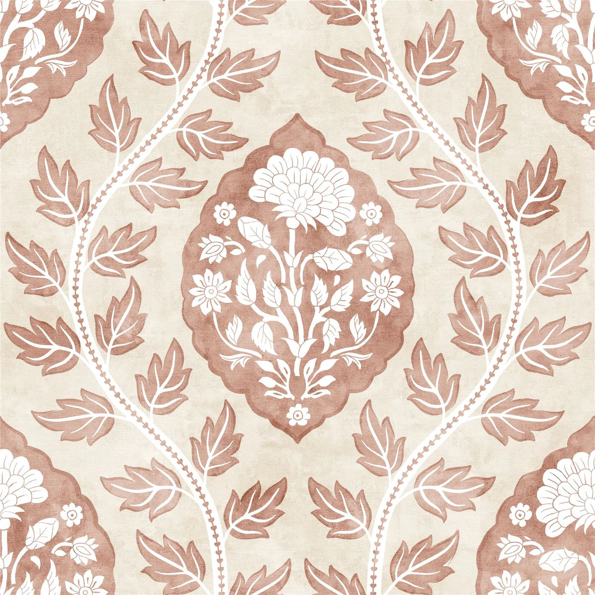 Floral Cartouche Wallpaper Wallpaper Inn